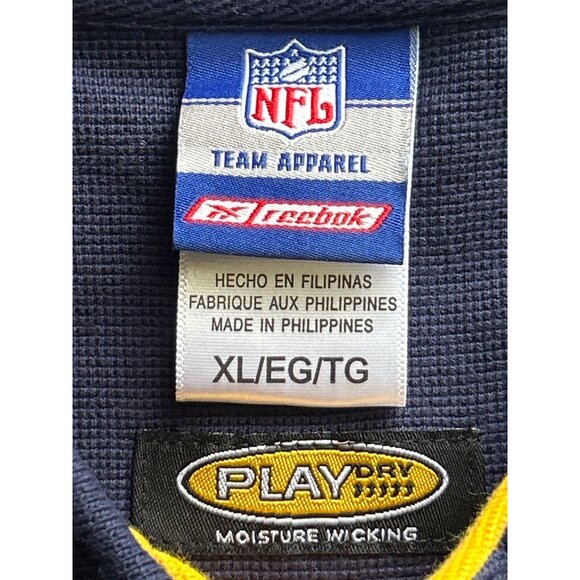 Vtg NFL Super Bowl XXXVII Polo Shirt XL PlayDry Moisture-Wicking Navy & Yellow - Picture 3 of 9